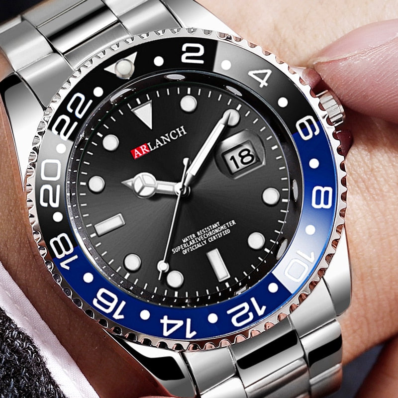 Rolexable Watch Expensive Luxury Top Brand Fashion Men Quartz Business Luminous Gradient Watch Steel Waterproof Sports - Watch Galaxy lk