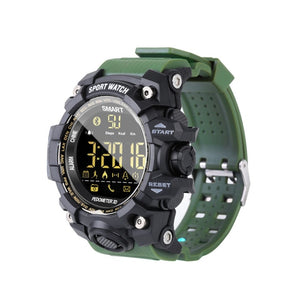 Bluetooth Digital Men Smart Watch Sports Fitness Bracelet Waterproof Alarm Long Standby Military Smartwatch Pedometer Wristwatch - Watch Galaxy lk