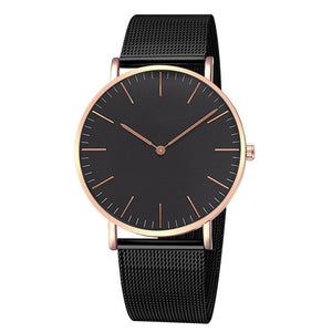 Fashion Women Watches Ultra Thin Stainless Steel Mesh Belt Quartz Wrist Watch Ladies Dress Watch Classic Rose Gold Clock Casual - Watch Galaxy lk