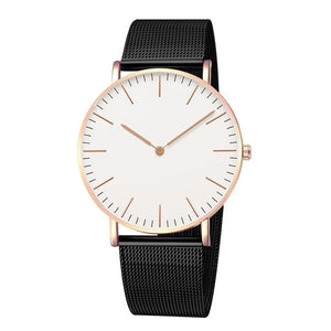 Fashion Women Watches Ultra Thin Stainless Steel Mesh Belt Quartz Wrist Watch Ladies Dress Watch Classic Rose Gold Clock Casual - Watch Galaxy lk