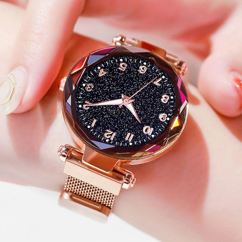 Dropshipping Luxury Women Watches Magnetic Starry Sky Female Clock Quartz Wristwatch Fashion Ladies Wrist Watch reloj mujer - Watch Galaxy lk