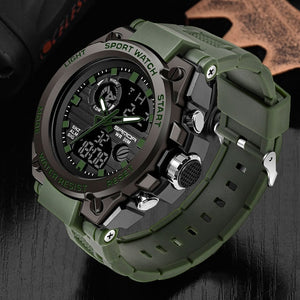 SANDA Brand Wrist Watch Men Watches Military Army Sport Style Wristwatch Dual Display Male Watch For Men Clock Waterproof Hours - Watch Galaxy lk