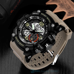 SANDA Brand Wrist Watch Men Watches Military Army Sport Style Wristwatch Dual Display Male Watch For Men Clock Waterproof Hours - Watch Galaxy lk
