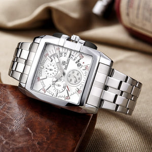 MEGIR Men's Big Dial Luxury Top Brand Quartz Wristwatches Creative Business Stainless Steel Sports Watches Men Relogio Masculino - Watch Galaxy lk