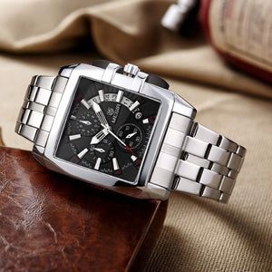 MEGIR Men's Big Dial Luxury Top Brand Quartz Wristwatches Creative Business Stainless Steel Sports Watches Men Relogio Masculino - Watch Galaxy lk