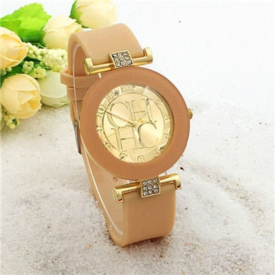 2018 New simple leather Brand Geneva Casual Quartz Watch Women Crystal Silicone Watches Relogio Feminino Wrist Watch Hot sale - Watch Galaxy lk
