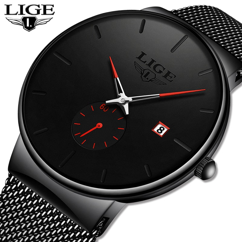 LIGE Quartz Clock Sports Men Watch Top Brand Luxury Famous Dress Fashion Watches Male Unisex Ultra Thin Wrist watch Para Hombre - Watch Galaxy lk
