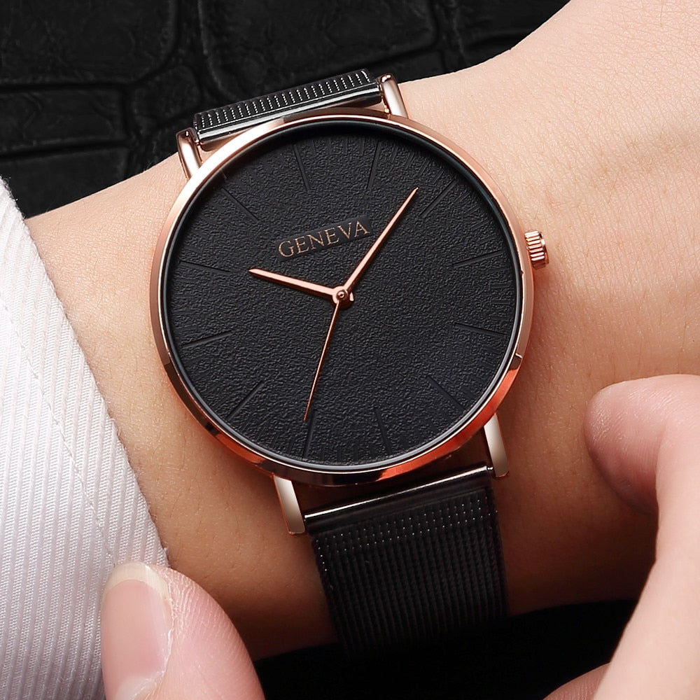 Women's Watch Rose gold Women's Watch 2020 women mesh belt ultra-thin fashion relojes para mujer luxury wristwatches reloj mujer - Watch Galaxy lk