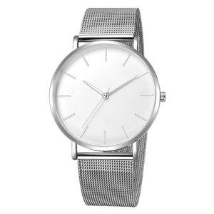 Men Watch Quartz Casual Watches Simple Metal Hour Reloj Quartz Watch Montre Mesh Stainless Steel erkek kol saati masculino clock - Watch Galaxy lk