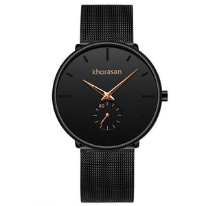 Minimalist Mens Fashion Casual Watches for Men Business Clock Male Stainless Steel Mesh Belt Simple Quartz Watch reloj hombre - Watch Galaxy lk