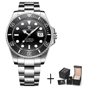 PAGANI Design Brand Luxury Men Watches Automatic Black Watch Men Stainless Steel Waterproof Business Sport Mechanical Wristwatch - Watch Galaxy lk