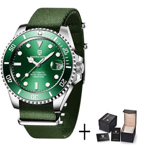 PAGANI Design Brand Luxury Men Watches Automatic Black Watch Men Stainless Steel Waterproof Business Sport Mechanical Wristwatch - Watch Galaxy lk