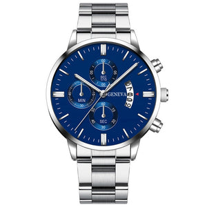 Men's Watch Fashion Trend Men's Stainless Steel Luxury Watch Automatic Calendar Watch Quartz Watch Men's Business Casual Watch - Watch Galaxy lk