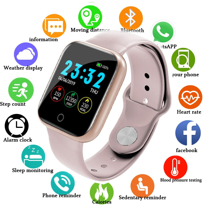 Electronic digital watches For Men Women Blood Pressure Heart Rate Waterproof Tracker Sport Clock Watch Smart For Android IOS - Watch Galaxy lk