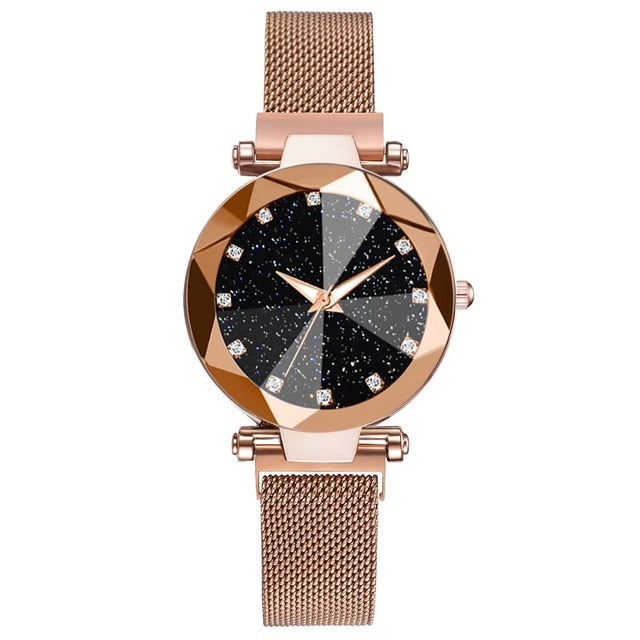 Ladies Magnetic Starry Sky Clock Luxury Women Watches Fashion Diamond Female Quartz Wristwatches Relogio Feminino Zegarek Damski - Watch Galaxy lk