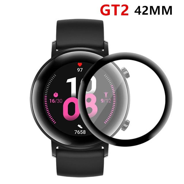 Tempered Glass for HUAWEI watch GT 2 Screen Protector 42/46 mm Polymer Full Protective Film HUAWEI watch GT2/2e 46mm/42mm - Watch Galaxy lk