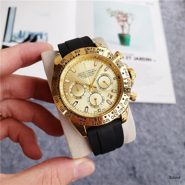 Luxury Men Business Quartz Watch Men's Top Brand Wrist watch Chronograph AAA Daytona Stop Watches Fashion Gift montre homme - Watch Galaxy lk