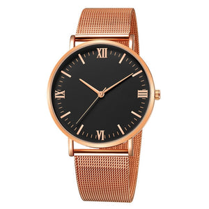 2020 Ultra-thin Rose Gold Watch Minimalist Mesh Women Watch montre femme  Watches Zegarek Damski Watch  Relojes Para Mujer Reloj - Watch Galaxy lk