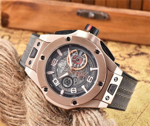 HUBLOT Luxury Brand quartz Mens Watches Quartz Watch Stainless Steel Strap  men's wristwatch classic business dress men's watch - Watch Galaxy lk