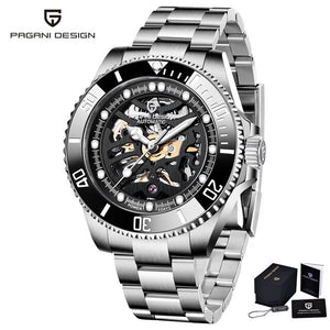 PAGANI DESIGN 2020 New Men's Mechanical Watches Skeleton Automatic Watch Men 100M Waterproof Sapphire Mirror Clock Reloj Hombre - Watch Galaxy lk