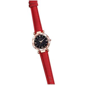 Unisex Stars Little Point Frosted Belt Watch Dotted With Roman Scale Watch montre femme relojes para mujer часы женские наручные - Watch Galaxy lk